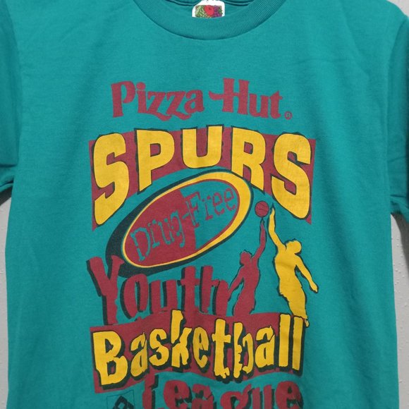 Vintage Pizza Hut Drug-Free Basketball Fruit of the Loom T-shirt - Picture 3 of 5